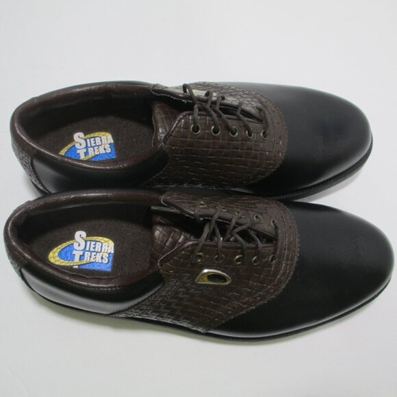 NEW FootJoy Sierra Treks Golf Shoes Mens Size 7.5M Black Brown 58833 main image 6